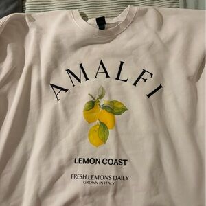 Target Cream Lemon Graphic Sweatshirt